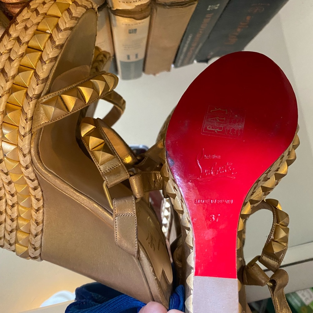 Christian Louboutin size 37 never used wedge - Picture 3 of 3